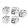 sourcing map USB Type-B Female Right Angle PCB Mount Jack Socket (Pack of 5)