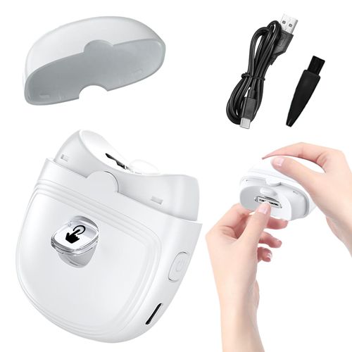 Tagliaunghie Elettrico Automatico Forbici per Unghie Automatiche Elettriche Con Luce, Piccolo Tagliaunghie Elettrico Ricaricabile, Tagliaunghie Elettrico USB, Tagliaunghie Elettrico Multifunzionale