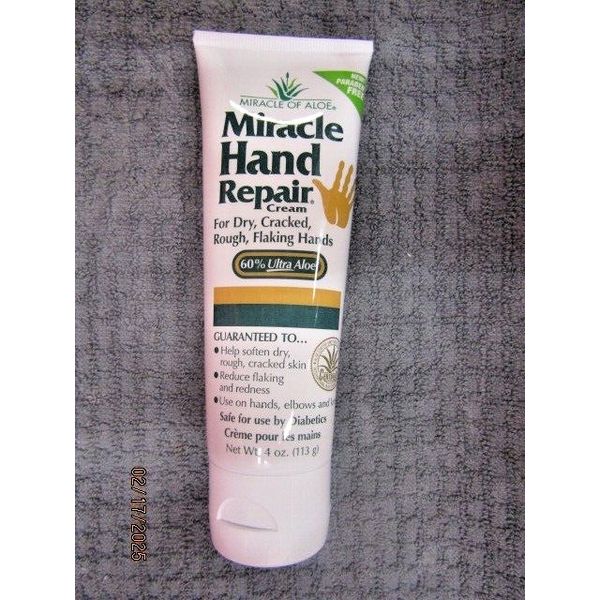 MIRACLE OF ALOE~DRY, CRACKED, ROUGH, FLAKING HANDS~MIRACLE HAND REPAIR 4 OZ 97