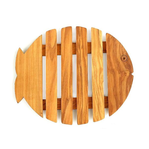 [arteinolivo] Olive Wood Trivet, (Fish)