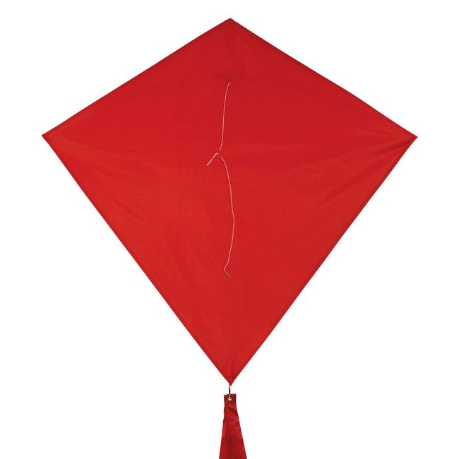 In the Breeze 3299 - Cherry 30 Inch Diamond Kite - Solid Red, Fun, Easy Flying Kite