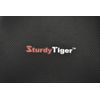 Sturdy Tiger Case Zippered Pouch Hard Shell Portable Black/Gray 6" x 6" x 4"