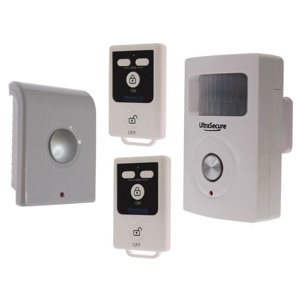 Battery PIR Alarm & Additional Siren (both 130 decibels) & 2 x Remote Controls