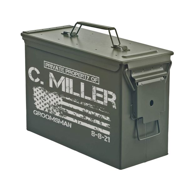 Daylor Personalized Engraved Ammo Can Storage Box Custom (30 Cal)