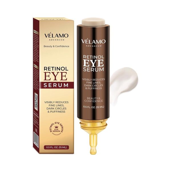 Retinol Eye Serum with Caffeine and Hyaluronic Acid Reduces Wrinkles Fine Lines