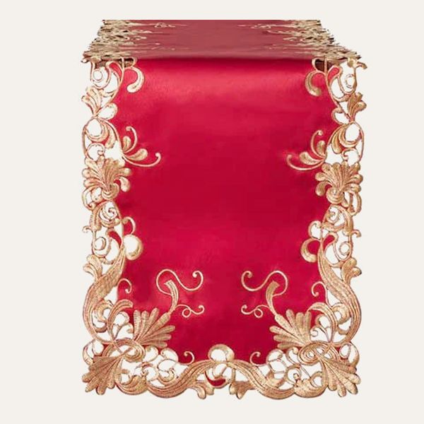 Burgundy Gold Table Runner - Chantelle Collection - Table Runner / 1 Piece