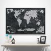 Push Pin World (Winkel Tripel) Map (Pin Board) - Modern Slate