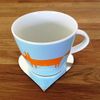 Heart Shaped Coaster Set - Mirrored - Set of 8