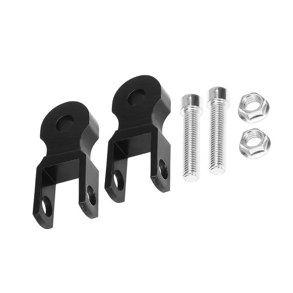 Partuto 2 Pcs 5cm Universal Shock Absorber Height Extension - Metal Black