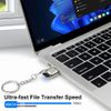 Micro SD Card Reader, USB 3.0 Type-C to Micro SD SDHC SDXC OTG Reader, Type C TF Memory Card Reader, OTG SD Card Reader With USB C to USB Adapter Compatible with Phone Mac Windows Galaxy (Silver)