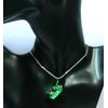 Up Tin Charm Necklace with Small Green
