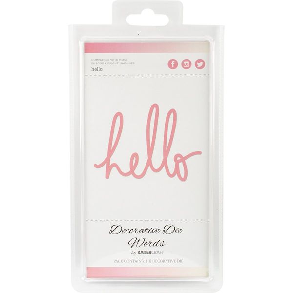 Kaisercraft Word Die Hello 2.5-inch x 3.5-inch