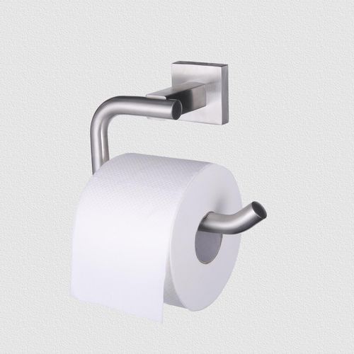 CALUCAB SUS304 Stainless Steel Toilet Paper Holder Wall Mounted Waterproof Toilet Roll Holder Durable and Stylish Toilet Tissue Paper Holder for Bathroom,Kitchen, Washroom (Brush Polished)