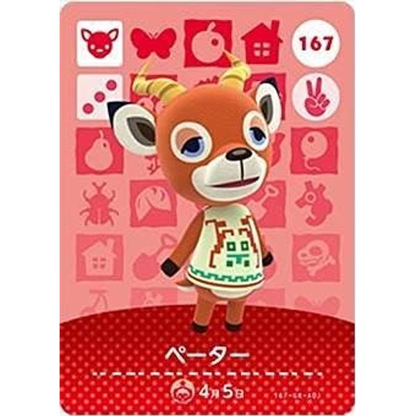 Animal Crossing Amiibo Card Vol. 2 【167】 Peter