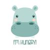 CafePress Im Hungry Sticker Square Bumper Sticker Car Decal