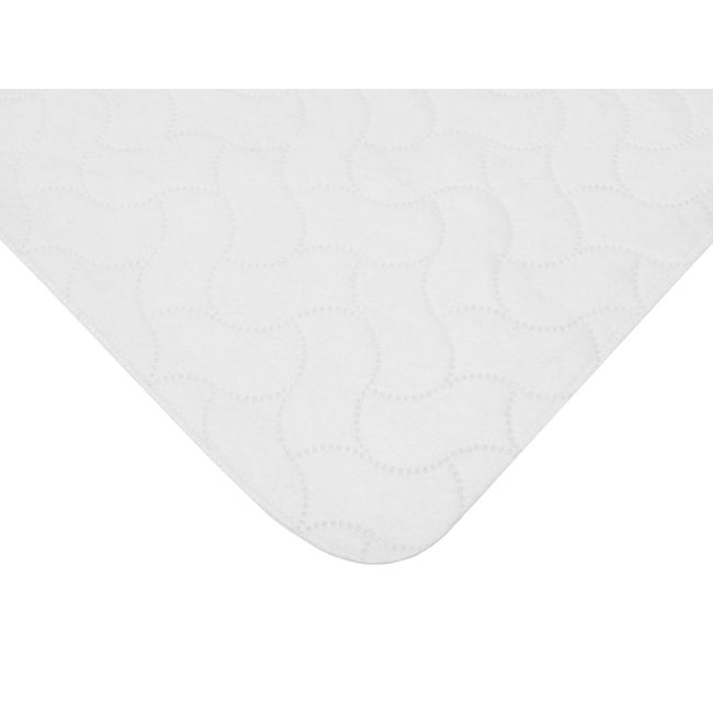 American Baby Company Waterproof Embossed Quilt-Like Flat Bassinet Protective Pad Cover White 15" X 33"