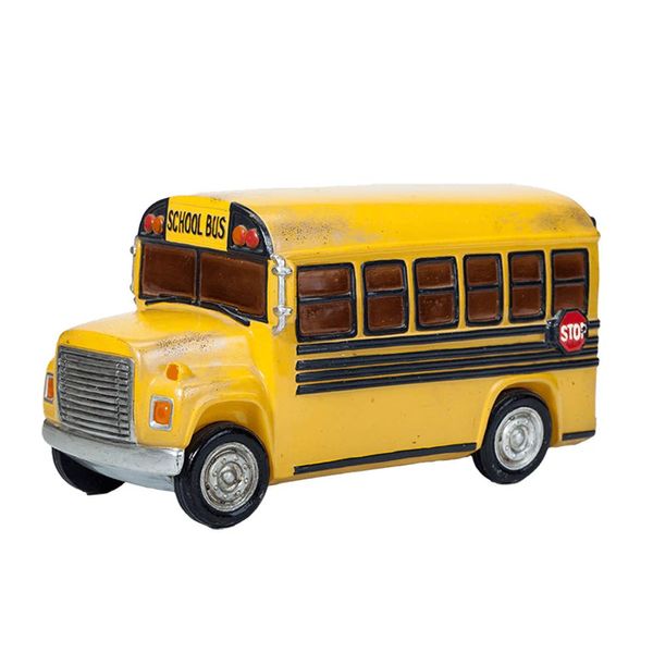 Colias Wing Home Decor Creative School Bus Stylish Design Coin Bank Money Saving Bank Toy Bank Cents Penny Piggy Bank-Yellow