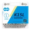 KMC Unisex's K1sl Narrow Chain, Silver, 100 Link