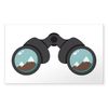 CafePress Mountain Binoculars Sticker Rectangle Bumper Sticker Car Decal