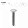sourcing map Square Head Bolt, 2pcs M6x30mm Fully Thread 304 Stainless Steel Grade C Square Machine Screws