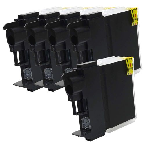 LC11 (BKx2/C/M/Y) 5 Pack Brother Compatible Ink Cartridges Remaining Indicator by Morishop LC11-4PK MFC-J950DN MFC-J950DWN MFC-J855DN MFC-J855DWN MFC-J850DN MFC-J850DWN MFC-J805D MFC-J800D MFC-J800DW