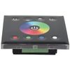Wanjorlay DC12V-24V RGB/RGBW Wall Mounted Touch Panel Controller Glass Panel Dimmer Switch Controller for LED Strips Lamp Black
