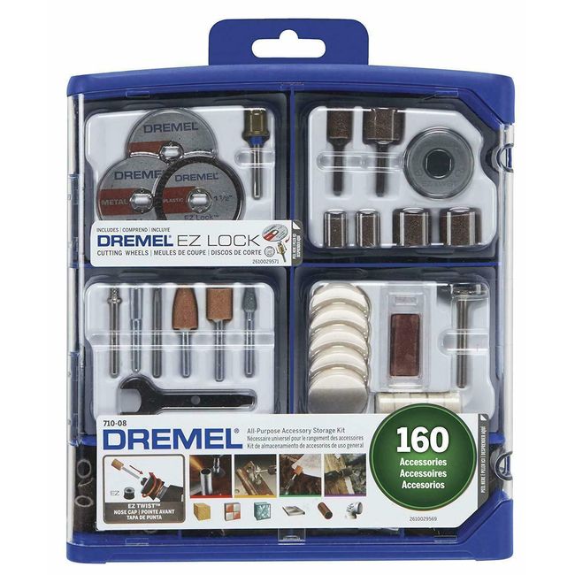 Dremel 710-08 All Purpose Rotary Accessory Kit 160 Piece