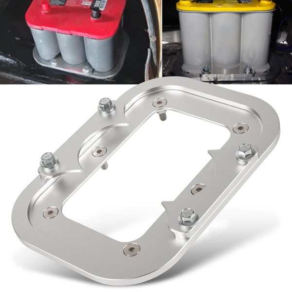 Aluminum Battery Pallet Trunk Battery Hold Down Mount Bracket Relocation Box for Optima Racing Race Mount Battery Tray Red Yellow Blue Top 34 34/78 D34 D34/78 34M D34M