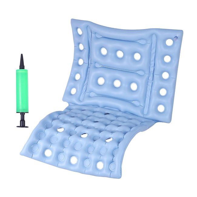Faderr Bed Sore Cushions for Butt for Recliner, Pressure Sore Cushions for Sitting in Recliner, Inflatable Wheelchair Cushions for Pressure Relief (Blue)