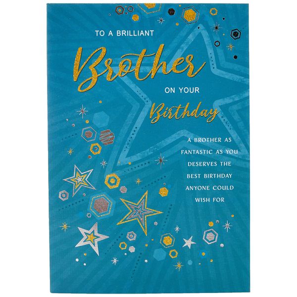 Piccadilly Greetings Modern Birthday Card Brother - 9 x 6 inches - Regal Publishing