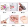 Leevia 2 Pcs 180ml Nail Polish Remover Pump Dispenser Push Down Cleanser Bottle Nail Polish Remover Liquid Bottle Container for Nail Polish and Makeup Remover Nail Art Tool Travel Set