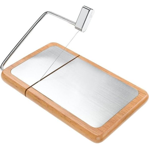 Metal Wood Cheese Slicer 2.25 Brown Colored