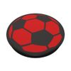 Gray Red Soccer Ball PopSockets Standard PopGrip
