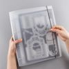 BAOFALI A4 4 Ring Binder Cover Clean Transparent Soft PVC for Refillable Notebook Shell withMatte surfaceforStamp & Die Storage (Transparent)