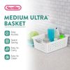 Sterilite Medium Ultra Plastic Storage Organizer Basket with Handles, (12 Pack)