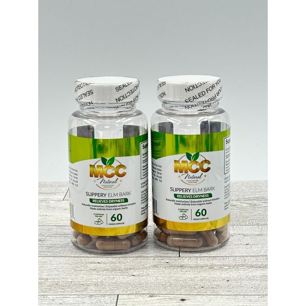 2 Slippery Elm Bark Relieves Dryness Vaginal Moisturizing Supplement Pills