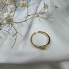 Gold Plated Sterling Silver & Double CZ Adjustable Toe Ring