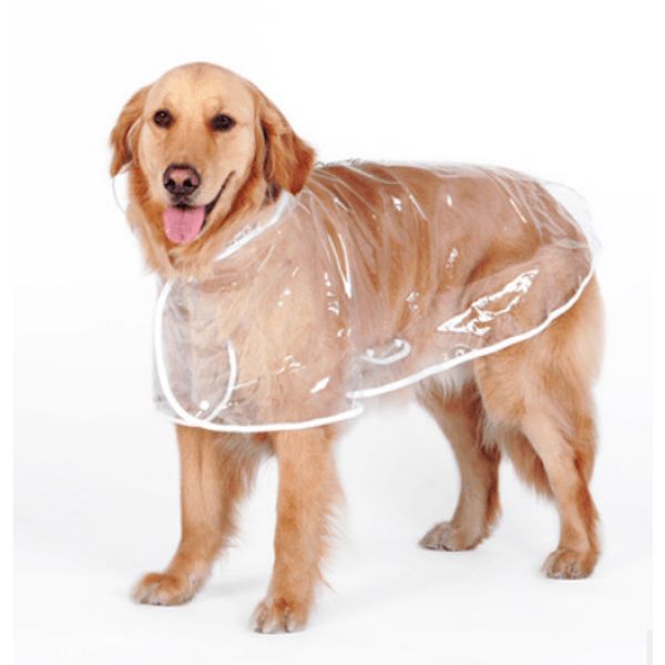 Transparent Waterproof Raincoat For Medium-Sized Dogs - White / Xl