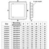150x150mm Paintable Access Inspection Panel White Plasitc Concealed Check Doors