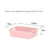 Plastic Storage Cool Basket/Box - Rectangular 3.01 Plastic Storage Box with Handles - Wham Studio Kitchen Home Office Storage Basket Boxes (Blush Pink - Single Pack)