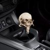 XIMINZ Shift Knob Automatic Skull Shape Universal Gear Knob Replacement with 3 Adapter White
