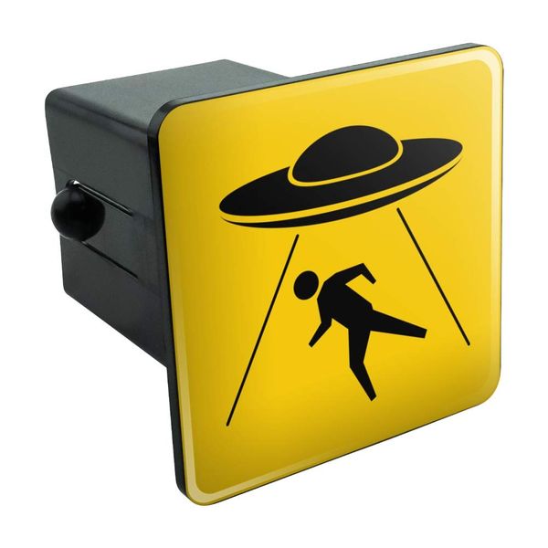 GRAPHICS & MORE Alien Abduction Hazard Warning Sign Tow Trailer Hitch Cover Plug Insert