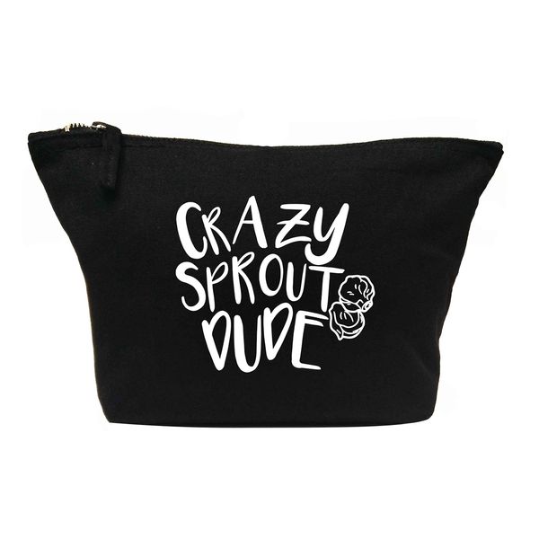 Flox Creative Makeup Bag Crazy Sprout Dude Black