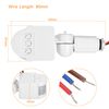 sourcing map Motion Sensor AC110-240V Infrared PIR Detector Switch Wall Mount for Floor Light White