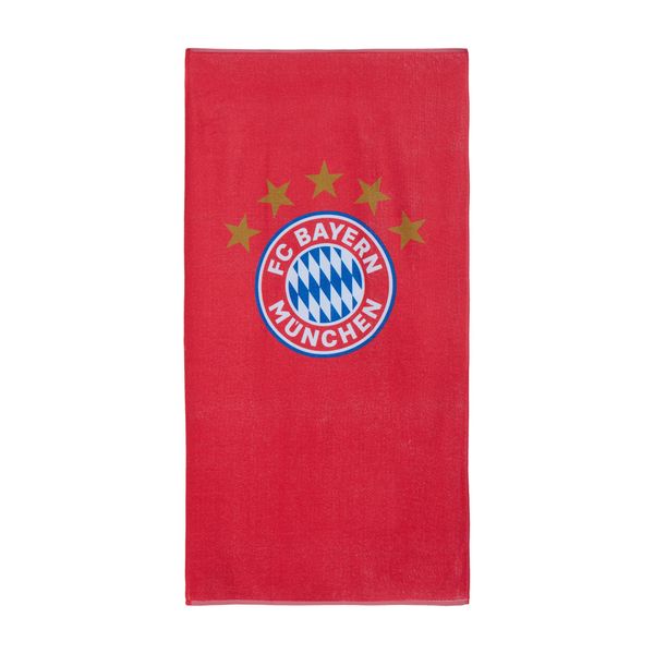 FC Bayern München Beach towel, bath towel, hand towel, red, 75 x 150 cm