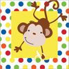 Creative Converting Celebrations 16 Count Fun Monkey Lunch Napkins, Multicolor