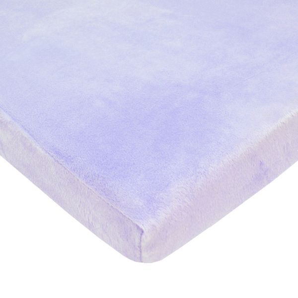 American Baby Company Heavenly Soft Chenille Fitted Mini Crib Sheet 24" x 38", Warm and Cozy Chenille Portable Sheet, Lavender, for Boys and Girls, Fits Most Pack N Play Mattresses