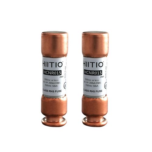 HIITIO Time Delay Fuse, RK5 Cartridge Fuse, 250Vac/150Vdc 15A Class R, Fusetron Dual Element Time-Delay Current Limiting Class(Pack of 2)