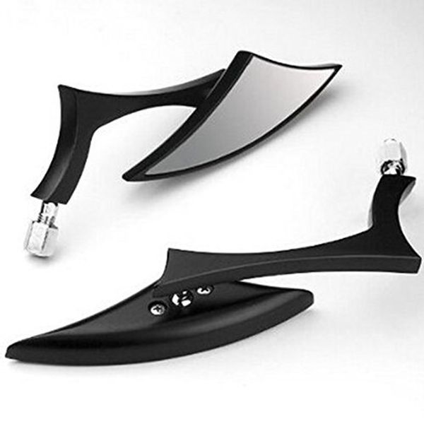 Szmsmy 1 Pair Triangle Rearview Mirror Side Mirror Universal Motorcycle Black