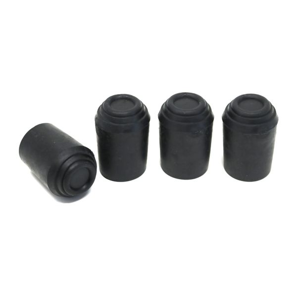 fiXte Replacement Walking Stick Cane Crutch Hiking Pole Rubber End Ferrule Black 19mm (4)